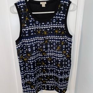 JCrew patterned tank top